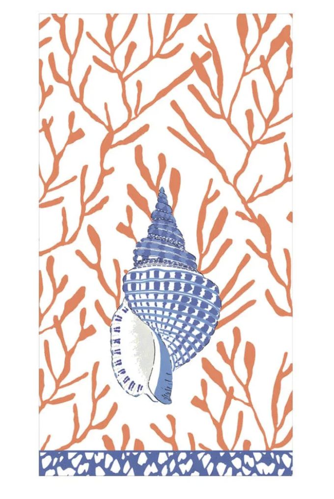 SHELL TOILE CORAL BLUE GUEST