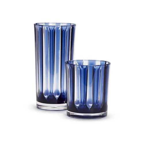 Water's Edge Double Old Fashioned Drinking Glass, Water's Edge Glasses: Tumbler: 6 3/4" H x 3 1/2" Dia