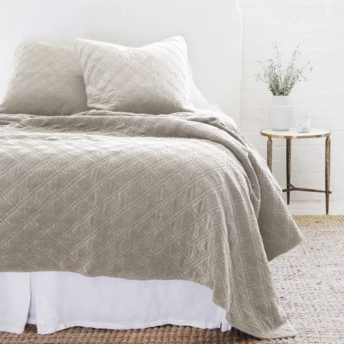 Brussels Coverlet, Angelina Coverlet SIZE: King: 115″ X 98″, Brussels Coverlet COLOR: Taupe