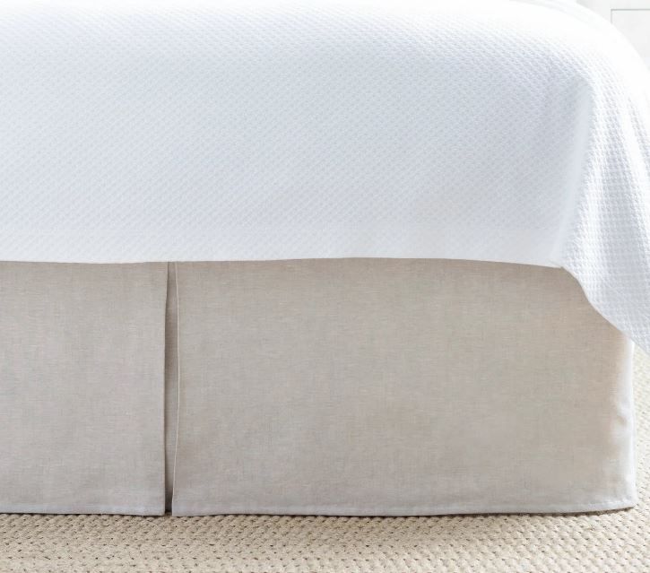 LUSH LINEN BEDSKIRT PC2516-T, Color: NATURAL, Size: TWIN
