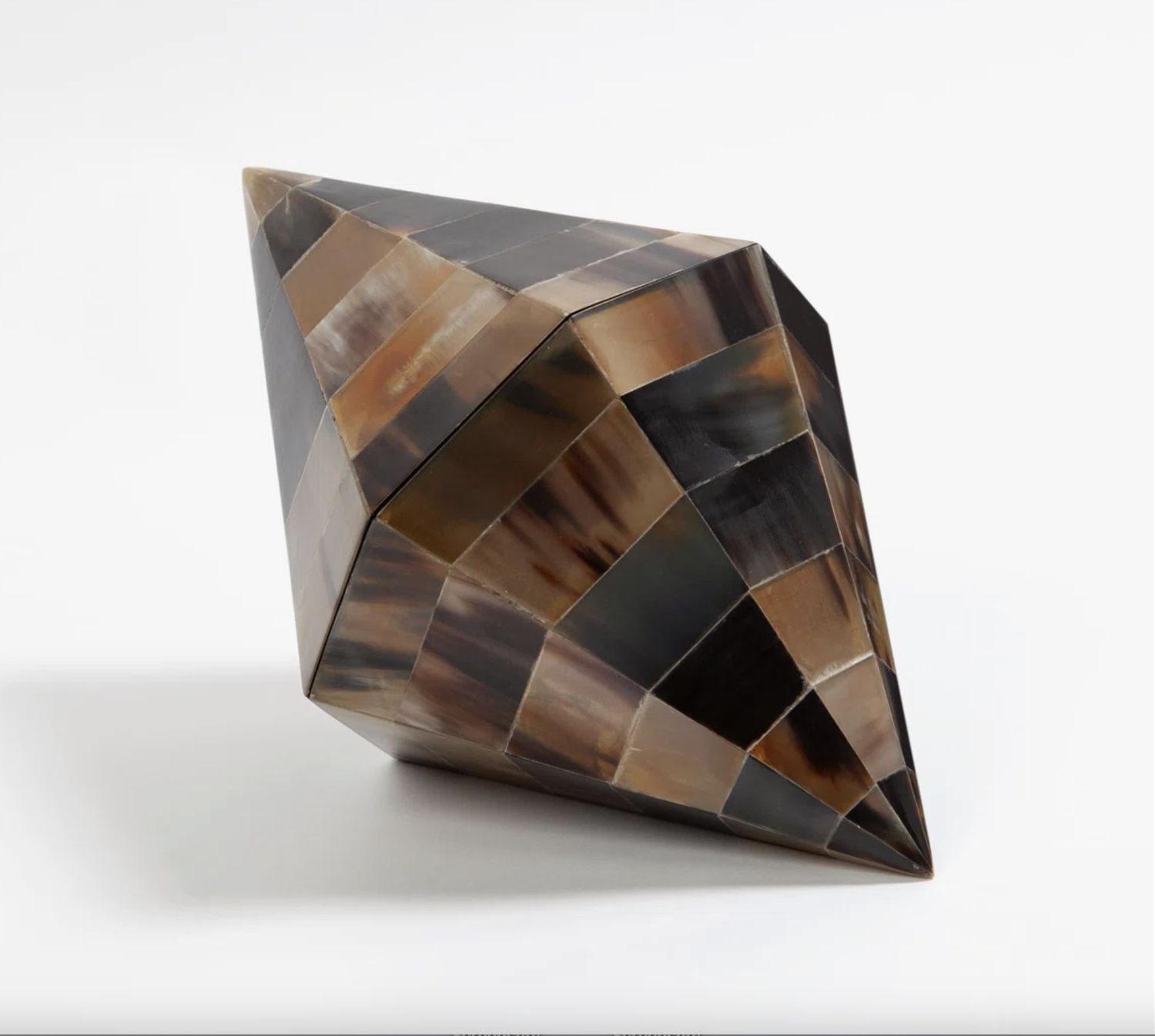 TRIANGLE CONE BOX, BROWN HORN