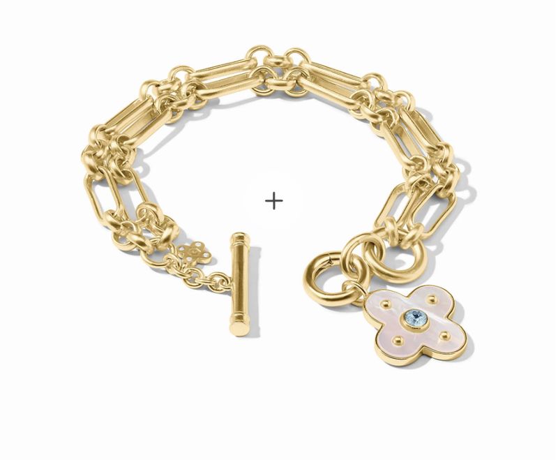 COLETTE LINK BRACELET - CHALCEDONY BLUE