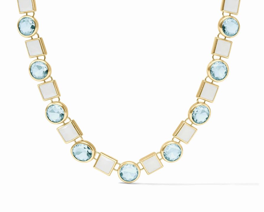 JOLIE TENNIS NECKLACE - AQUAMARINE BLUE