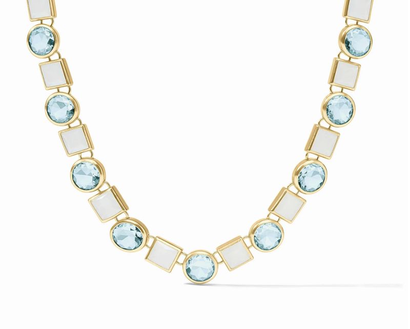 JOLIE TENNIS NECKLACE - AQUAMARINE BLUE