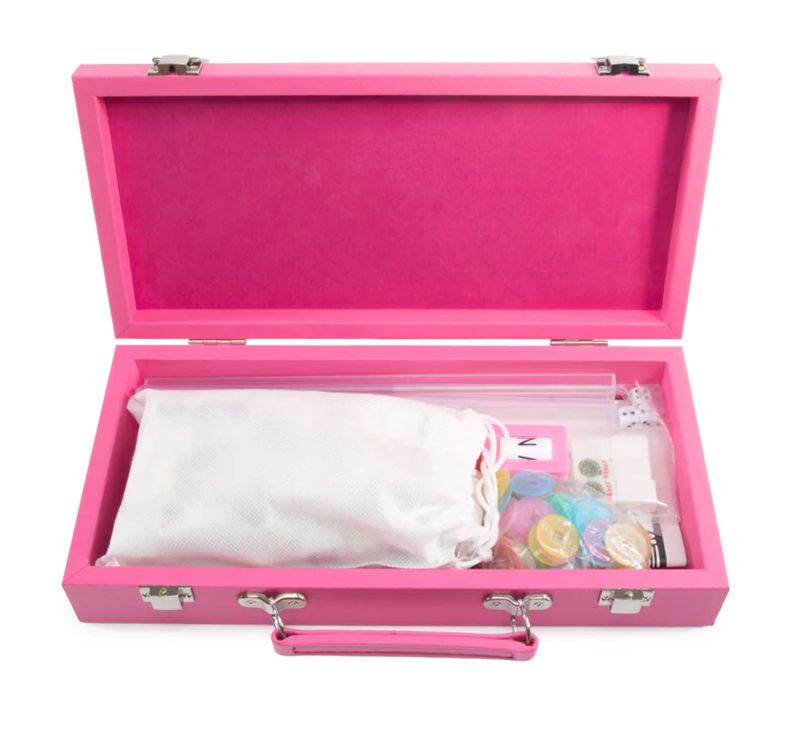 MINI TRAVEL MAHJONG SET PINK
