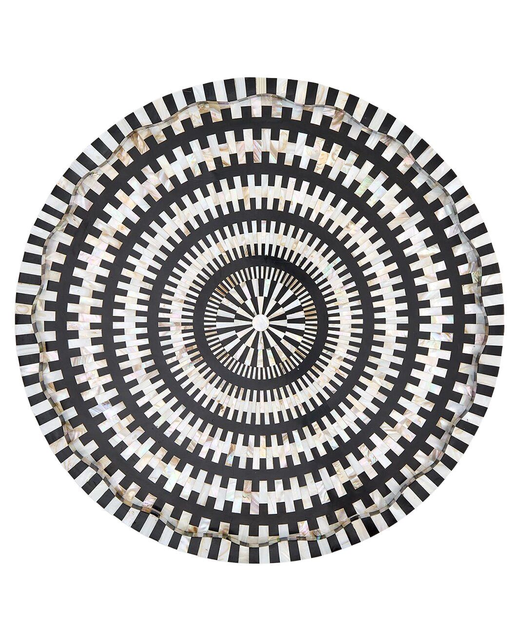 CONCENTRIC DECORATIVE ROUND SERVING TRAY