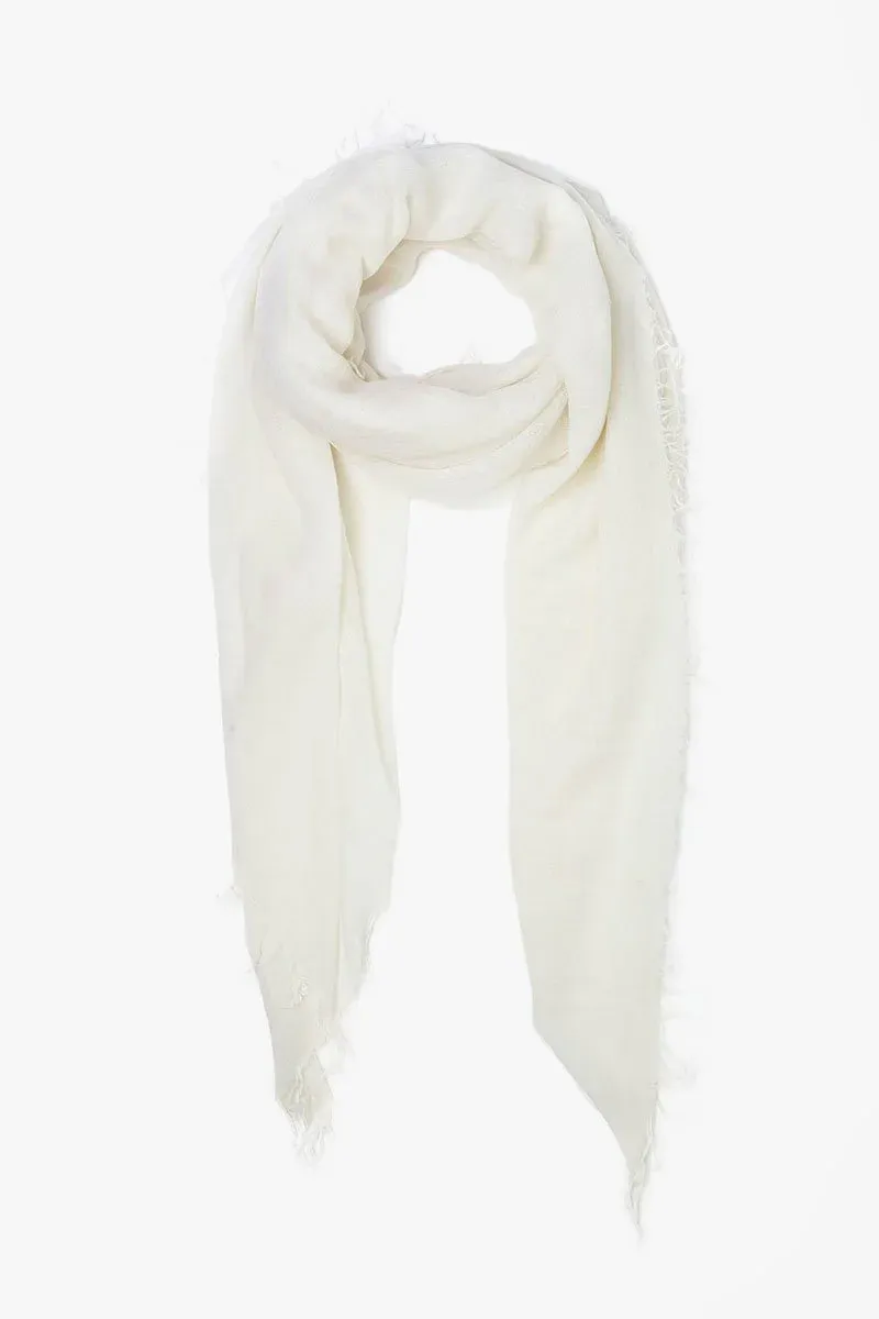 Chan Luu cashmere/silk scarves, Color: eggshell, Size: 58&quot;x62&quot;