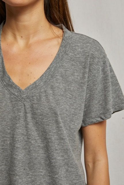 Perfect White Tee Hendrix, Color: Heather Grey, Size: XS