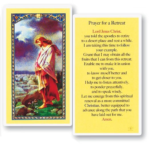 Prayer for a Retreat Holy Cards