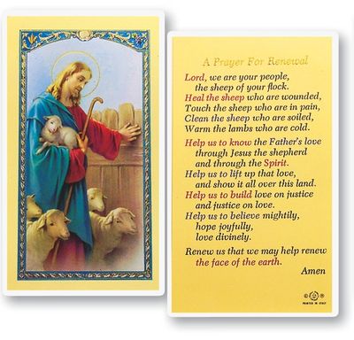Prayer for Renewal Holy Cards