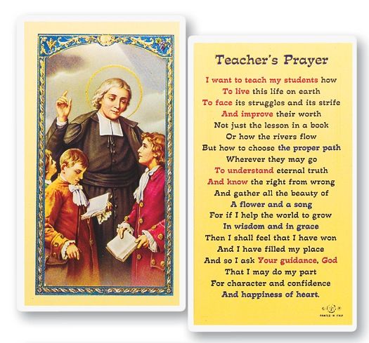 Teacher&#39;s Prayer Holy Cards