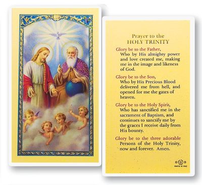 Prayer to the Holy Trinity Holy Cards