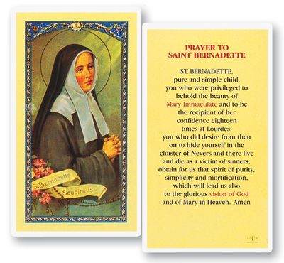 St. Bernadette Holy Cards