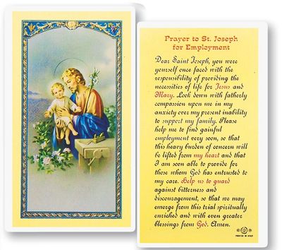 St. Joseph (Employment) Holy Cards