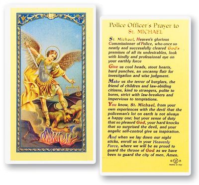 Police Officer&#39;s Prayer to St. Michael Holy Cards