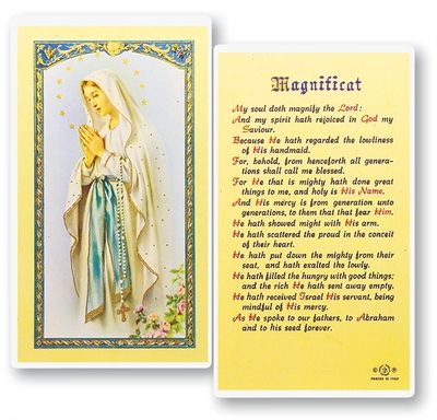 Magnificat ( Our Lady of Lourdes) Holy Cards