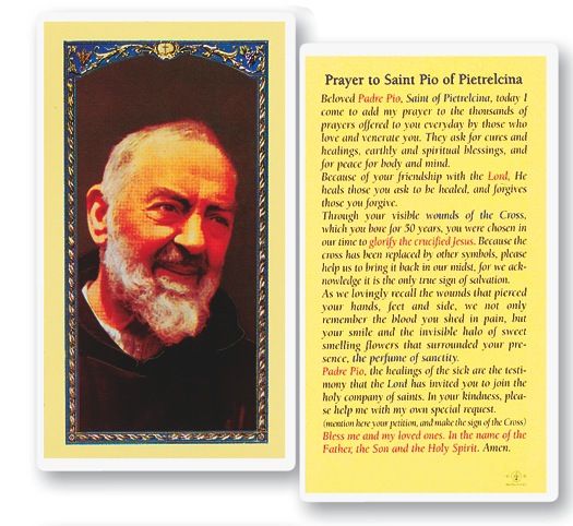 St. Pio (Padre Pio) Holy Cards