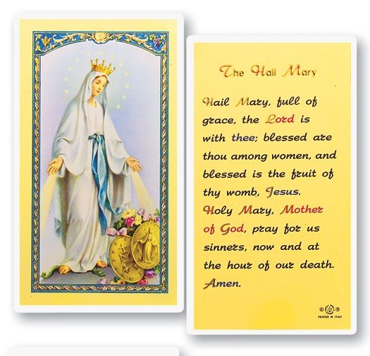 The Hail Mary Holy Cards