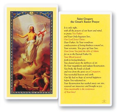 St. Gregory The Great&#39;s Easter Prayer Holy Cards
