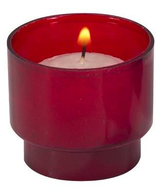 6 hr. Red Brite-Lite Votive Candles (molded) (10 pk) (tea light)