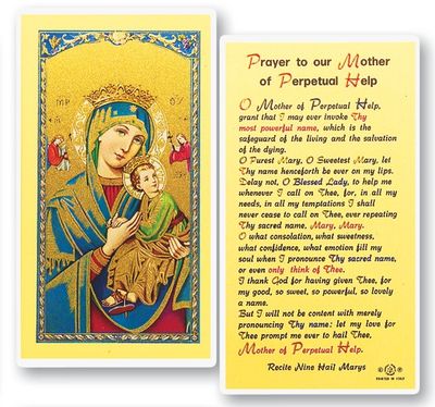 Our Lady of Perpetual Help (Prayer to our Mother of Perpetual Help) Holy Cards