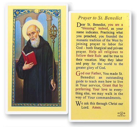 St. Benedict Holy Cards