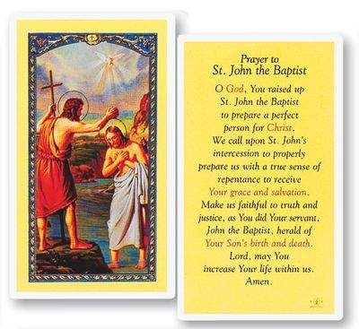 St. John the Baptist Holy Cards
