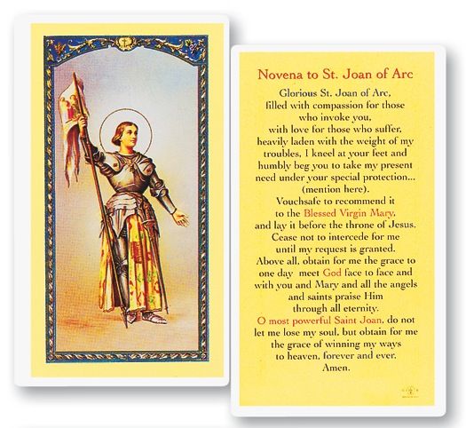St. Joan of Arc Holy Cards