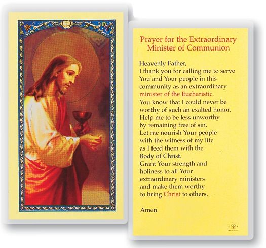 Prayer for the Extraordinary Minister of Communion Holy Cards
