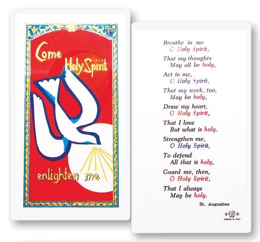 Holy Spirit-- Enlighten Holy Cards