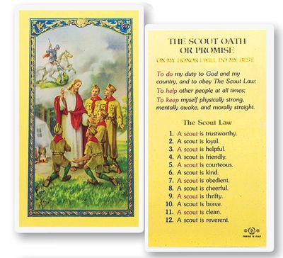 The Boy Scout Promise - Scout Oath Holy Cards
