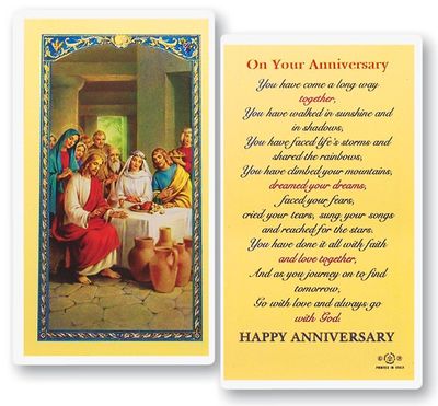 On Your Anniversary Holy Cards