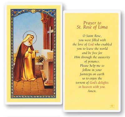 St. Rose of Lima Holy Cards
