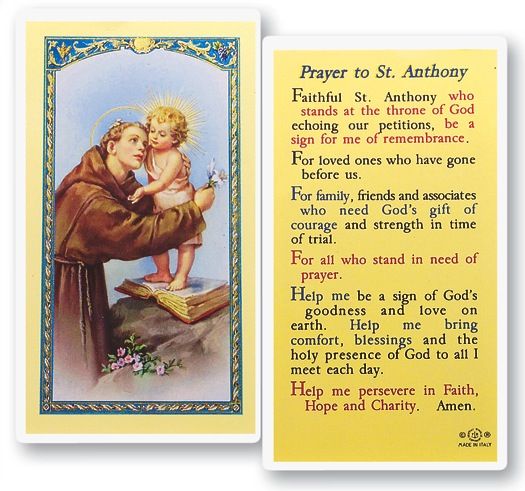 St. Anthony Holy Cards