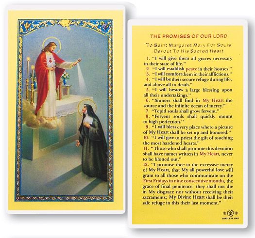 The Promises of Our Lord (St. Margaret Mary) Holy Cards