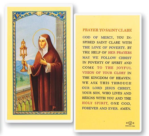 St. Clare Holy Cards