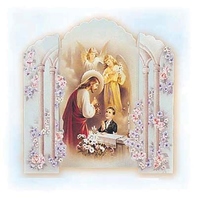 Single Boy&#39;s FIrst Communion Invitation