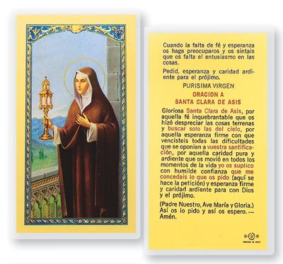 Oracion A Santa Clara de Asis