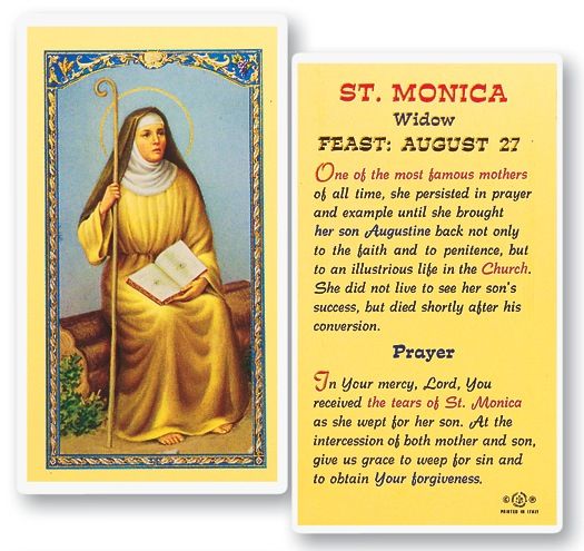 St. Monica Holy Cards