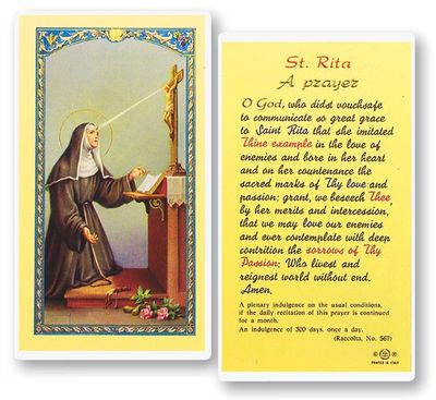 St. Rita Holy Cards