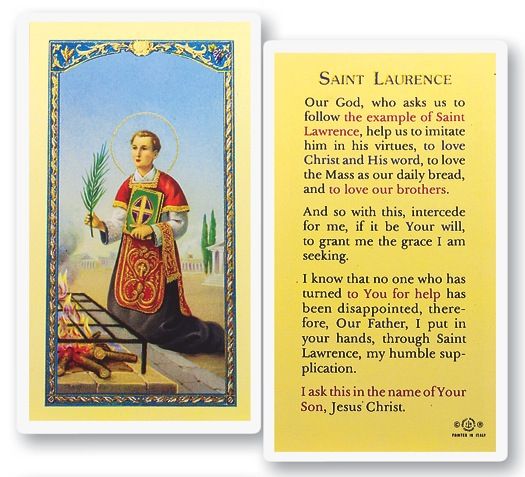 St. Lawrence Holy Cards