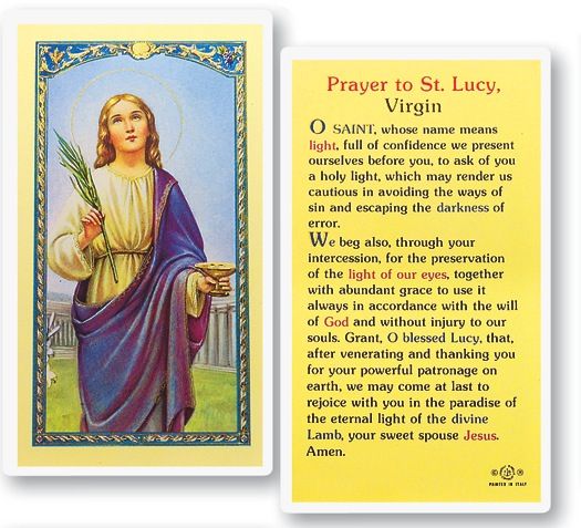 St. Lucy Holy Cards