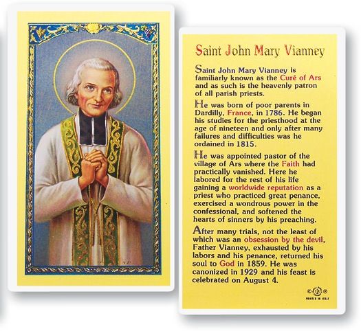 St. John Mary Vianney Holy Cards