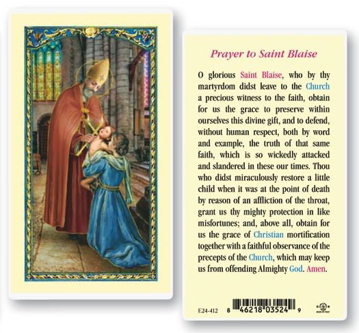 St. Blaise Holy Cards