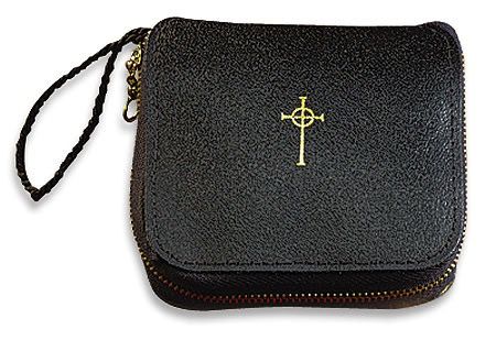 Medium Zipper Burse (leather 10-15 hosts)