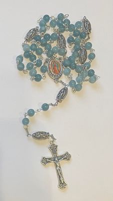 Credo Catholic Our Lady Of Guadalupe Rosary with OLG silver beads