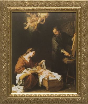 Holy Family by Murillo Framed Image in Gold Frame 8 x 10"