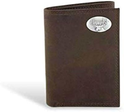 Light Brown Crazy Horse Trifold Wallet - Buck