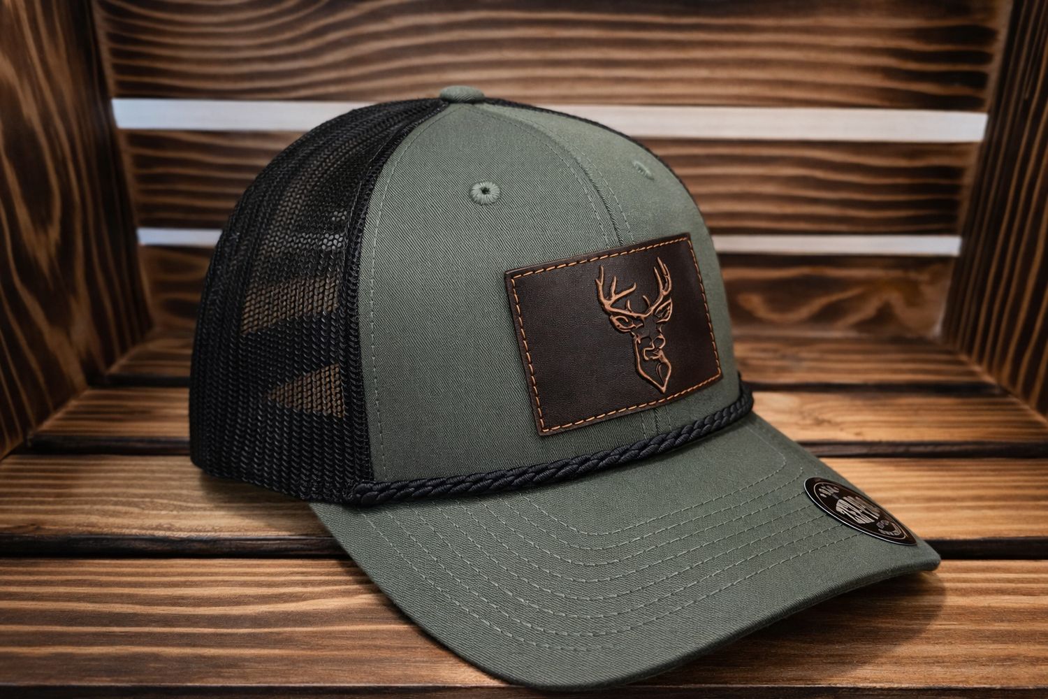 Green / Black Buck Hat