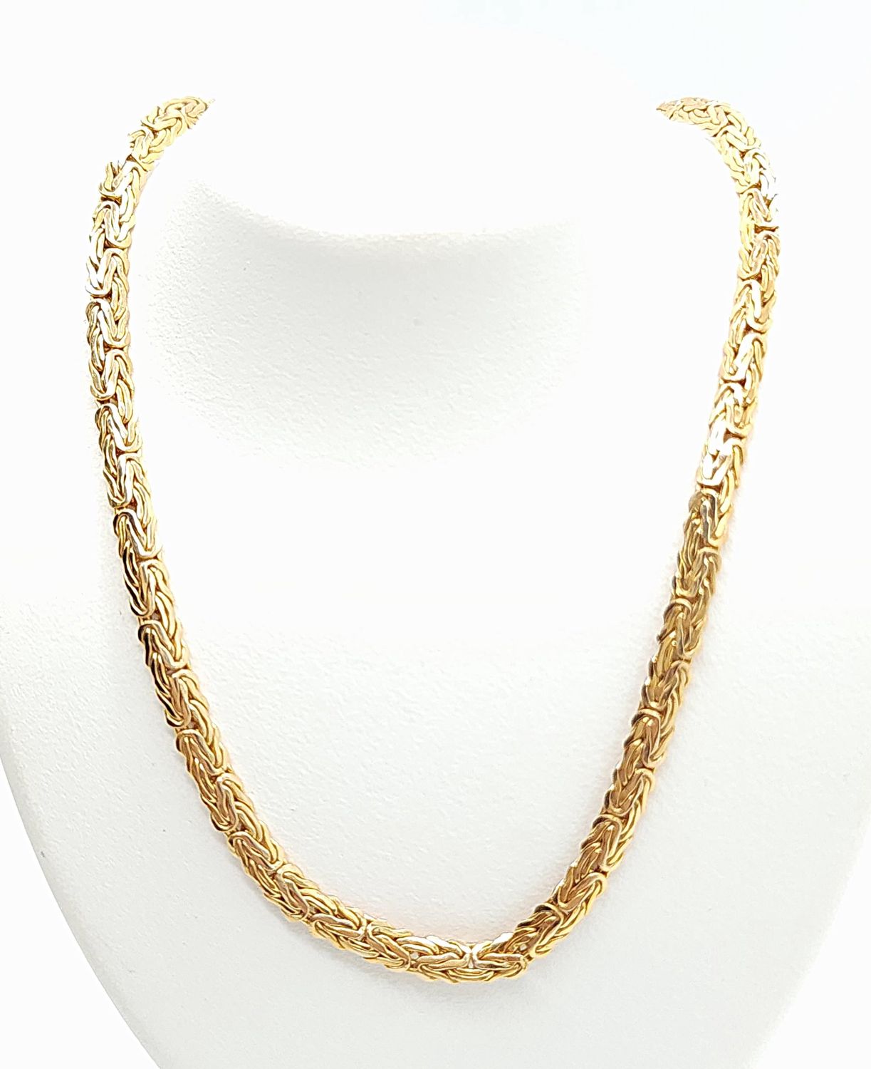14k Gold Flat Byzantine Necklace #C483